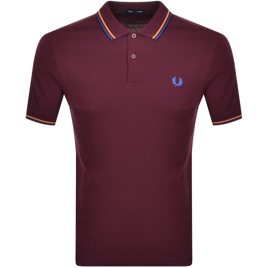 Alternative Image for ProductFred Perry Twin Tipped Polo T Shirt Burgundy1